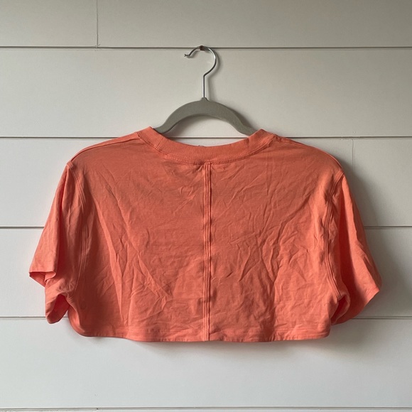 Orange Lululemon cropped tee - Picture 2 of 3